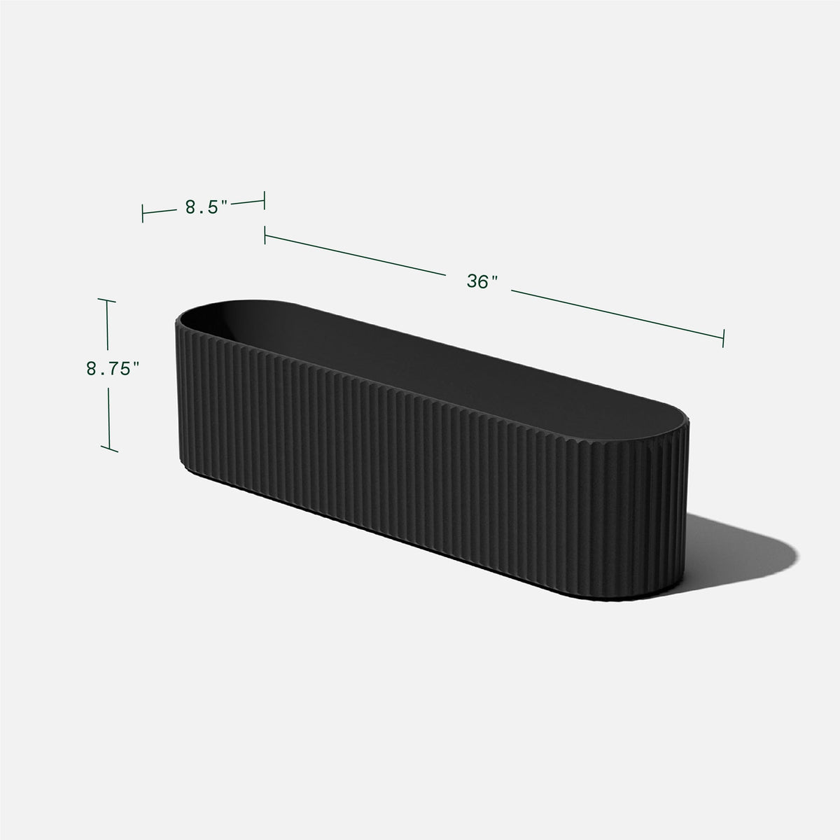Veradek Demi Series Window Box Planter - Round Outdoor Planter