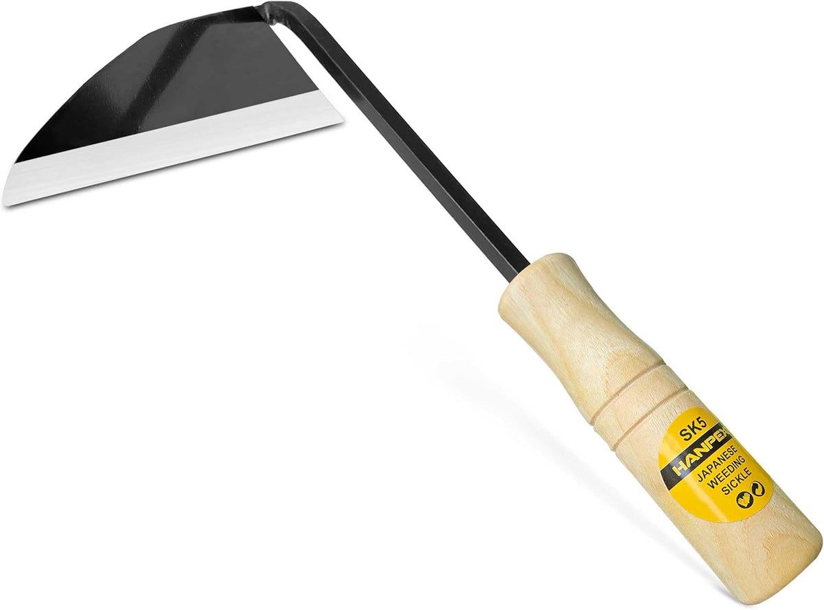 Japanese Wide Blade Gardening Tools I Premium Quality Hand Hoes/Weeding Sickle Have Very Sharp Edge