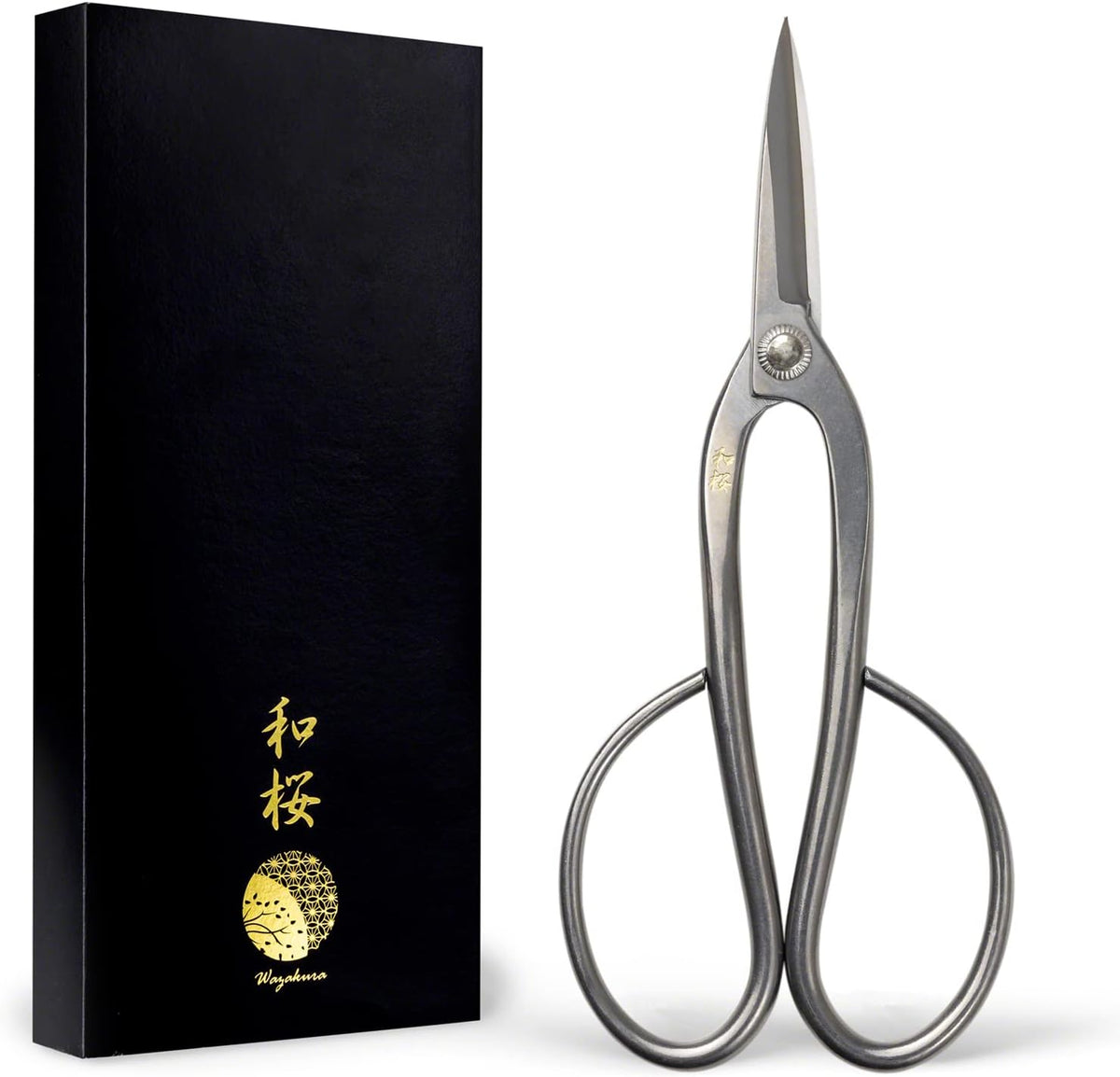 Wazakura Yasugi Stainless Steel Made in Japan Ashinaga Bonsai Scissors 8" (200 mm), Pruning Shears