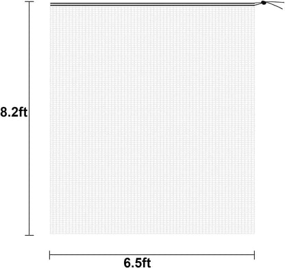 8.2 x 6.5 Feet Large Fruit Tree Netting, Insect Bird Barrier Tree Net with Drawstring, Garden Bird