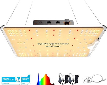 Spider Farmer SF1000, Samsung LM301H EVO Led Grow Light, Full Spectrum Plant Light, Dimmable & High