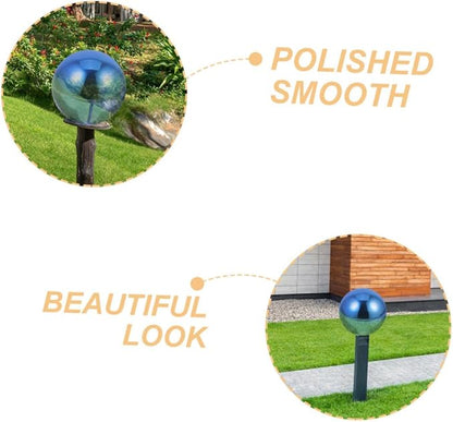 Polished Garden Gazing Reflective Globe Ornament Compact Decorative Sphere for Outdoor Decoration