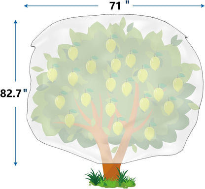 Homimp Plant Covers Freeze Protection, 2 Pack Frost Covers with Zipper Drawstring (71" x 82.7")