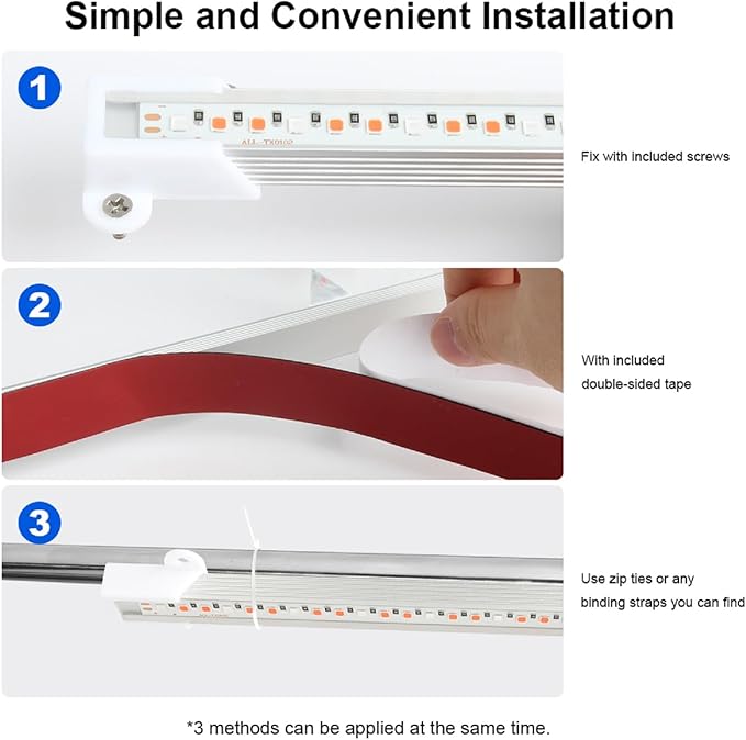 Mosthink LED Grow Light for Indoor Plants, 20W Grow Light Strips with Auto On/Off Timer, 48 LEDs /4