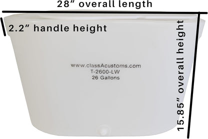 classAcustoms Marine T-2600-LW 26 Gallon Livewell/Baitwell for Live Fishing Bait, and Keeping