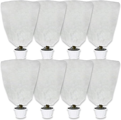 8 Pack Plant Covers Freeze Protection for Winter, 47.2"×31.5" Frost Cloths for Outdoor Plants Cold