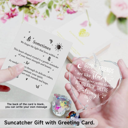 Best Friend Birthday Gifts for Women, Crystals Suncatcher Friendship Gifts for Women, Unique