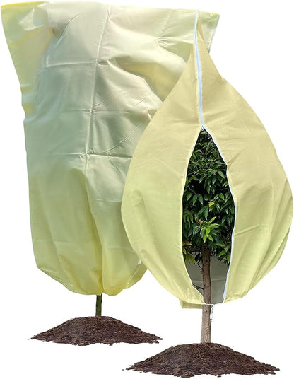 Plant Covers Freeze Protection Large, 2 Packs 60''W x 70''H Shrub Covers with Zipper and