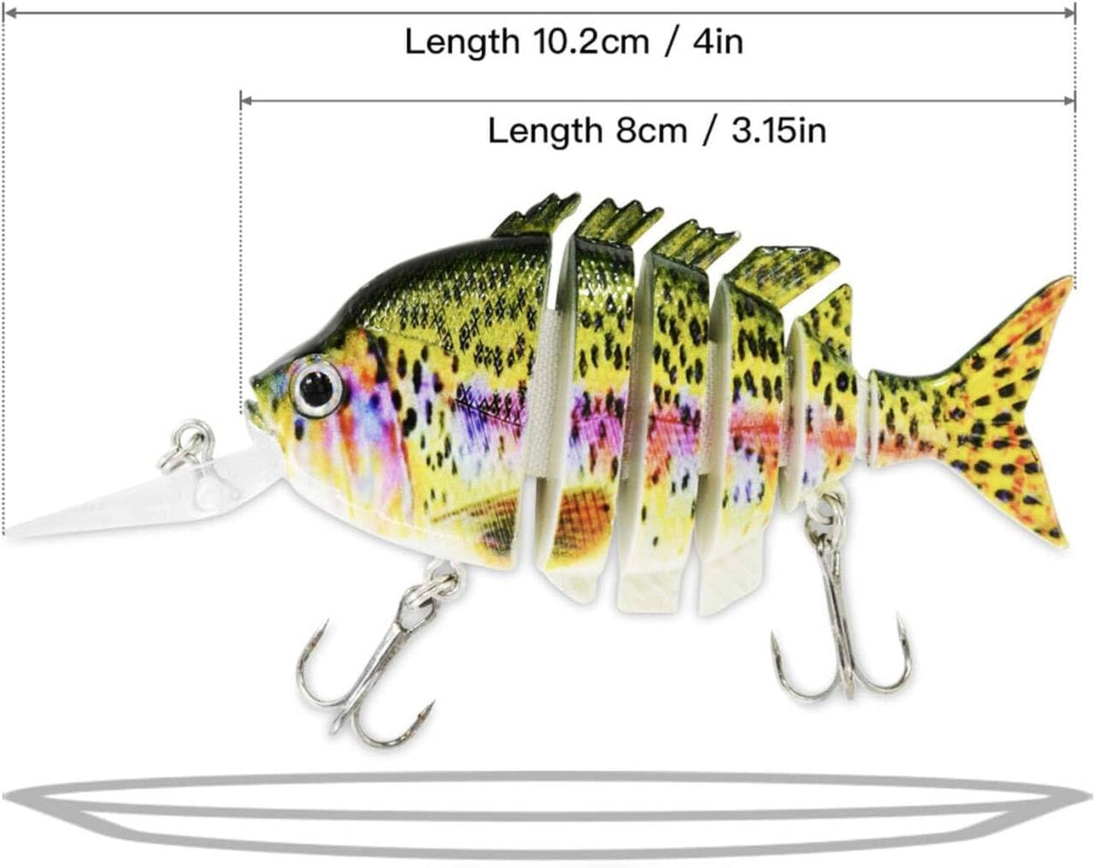 Fishing Lures for Bass Trout Topwater Multi Jointed Swimbaits Slow Sinking Bionic Swimming Lures