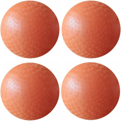 AppleRound 8.5-inch Dodgeball Playground Balls, Pack of 4 Balls with 1 Pump, Official Size for