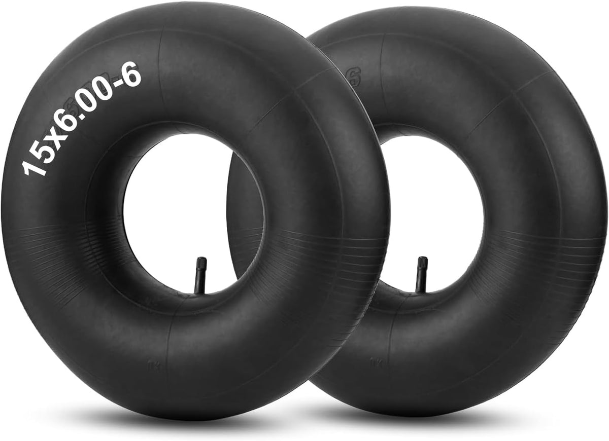 15x6.00-6" Inner Tubes, 2 Pack Heavy Duty 15x6-6 Replacement Tire Inner Tube with TR-13 Straight