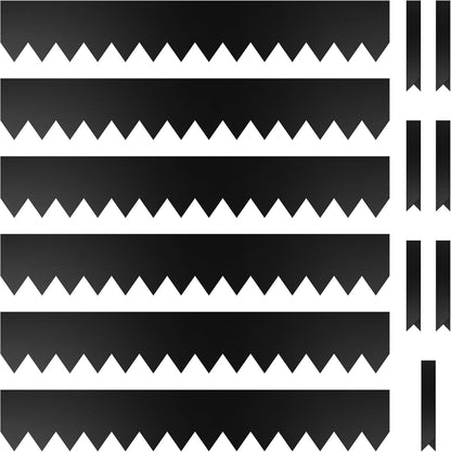 KOL Galvanized Steel Garden Lawn Edging, 6-Pack Black Bendable Metal Landscape Edging Strips