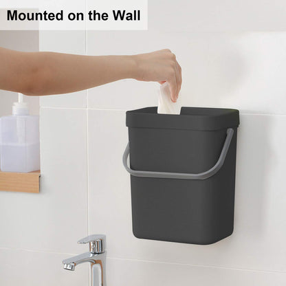 LALASTAR Mini Countertop Trash Can, Compact Waste Basket Garbage Can, Small Trash Bin with Lid for