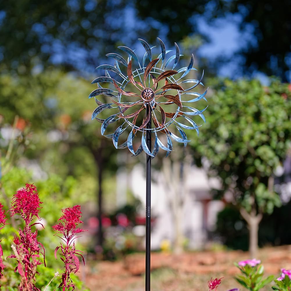 VEWOGARDEN Large Wind Spinners Outdoor, Metal Wind Sculptures & Spinners 360 Degrees Kinetic Wind