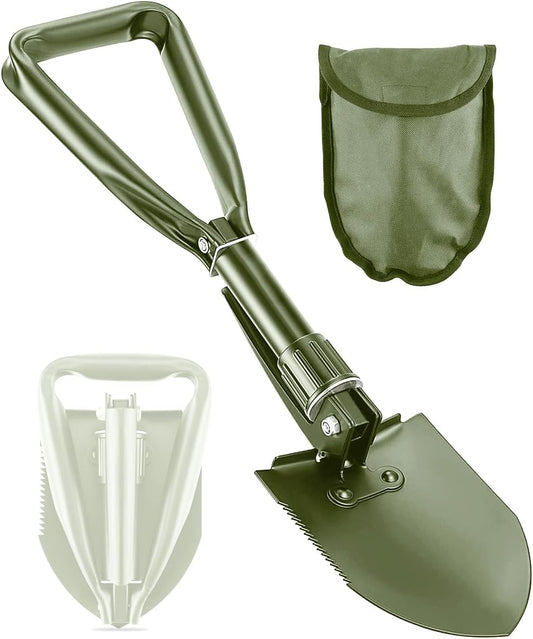 Camping Shovel, 18.5'' Digging Shovel Portable Ergonomic High Carbon Steel Folding Shovel for All