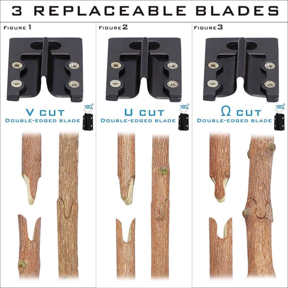 2 in 1 Grafting Tool Pruner Kit Gardening Pruning Tool for Fruit Tree Grafting Branch Trimming