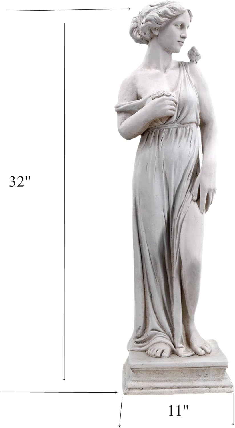 Outdoor Garden Statue Nymph Sculpture Goddess of Greek Mythology Roman Style Outdoor Patio Yard