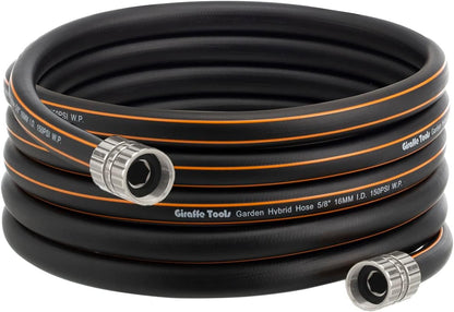 Giraffe Tools Leader Hose 8ft x 5/8", Custom Length, Heavy Duty, No Kink, Flexible, Rubber Garden