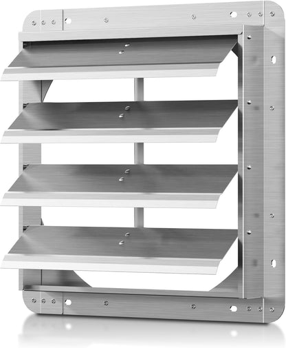 16 Inch Galvanized Shutter Exhaust Louver Vent, Automatic Gravity Shutter Louver Vent for Home