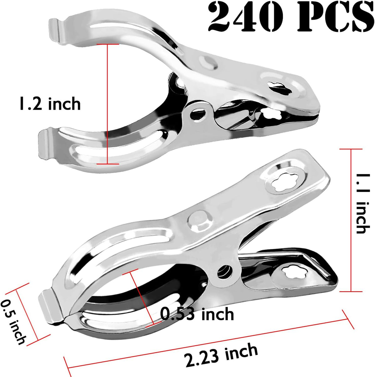 BESTEEL Upgraded 240 PCS Garden Clips, Greenhouse Clamps 100% Stainless Steel Heavy Duty Greenhuose