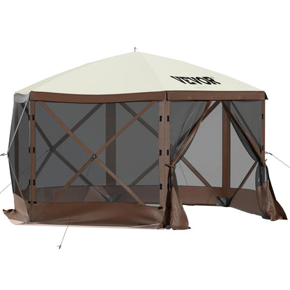 VEVOR Pop Up Gazebo Screen Tent, Pop-Up Instant Gazebo Tents with Mosquito Netting Outdoor Canopy