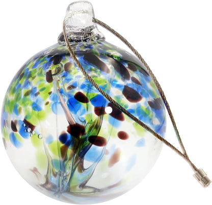 Dale Tiffany Hand Blown Glass, 6" Diameter Mystic, Tree of Life Collection, Witch Globe Hanging