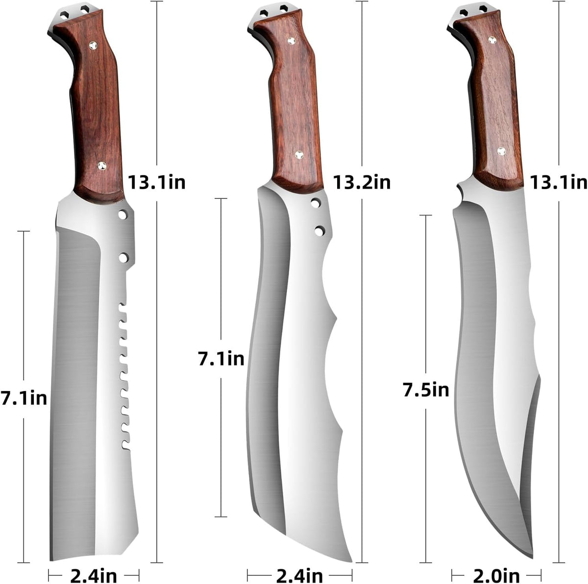 Outdoor Short Machete with Sheath for Cutting Trees, for Yard Work and for urvival Machete Ideal