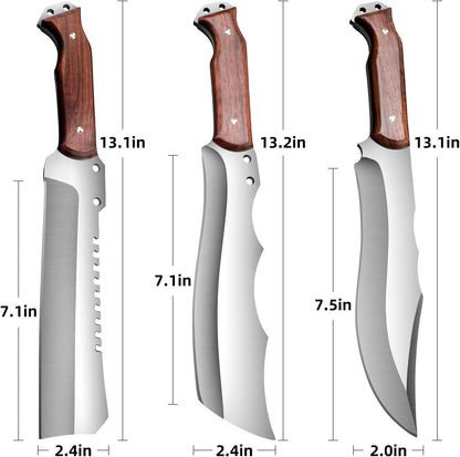 Outdoor Short Machete with Sheath for Cutting Trees, for Yard Work and for urvival Machete Ideal