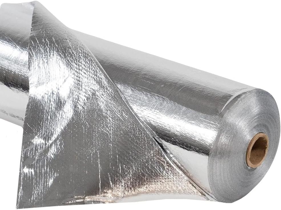 Super Shield Highly Reflective Aluminum Mylar Film Insulation Roll (Solid) for Saunas, Grow Rooms