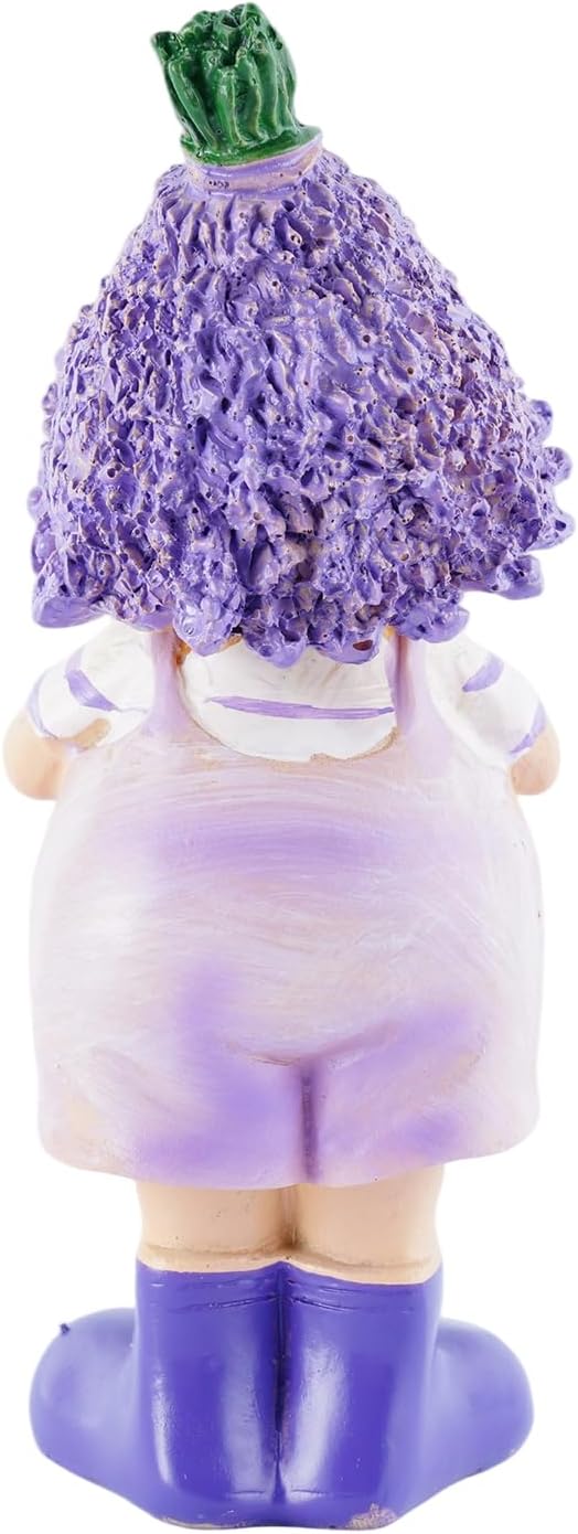 Lavender Outdoor Garden Resin Figurines, Couple Boy and Girl Statues, for Outdoor Patio Lawn Garden