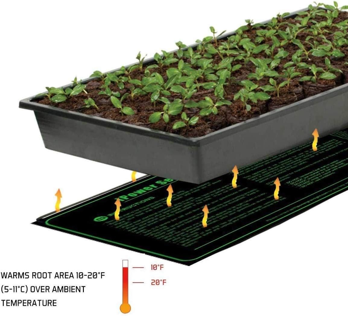 iPower GLHTMTM-A 20" x 20" Waterproof Durable Seedling Heat Mat Warm Hydroponic Plant for Indoor
