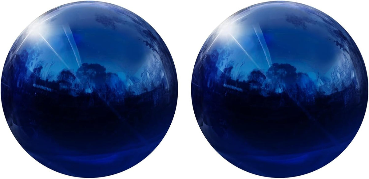 uxcell 2 Pcs Gazing Globe Decor Ball 2.5 Inch 63mm Reflective Garden Sphere Hollow Ball, Seamless