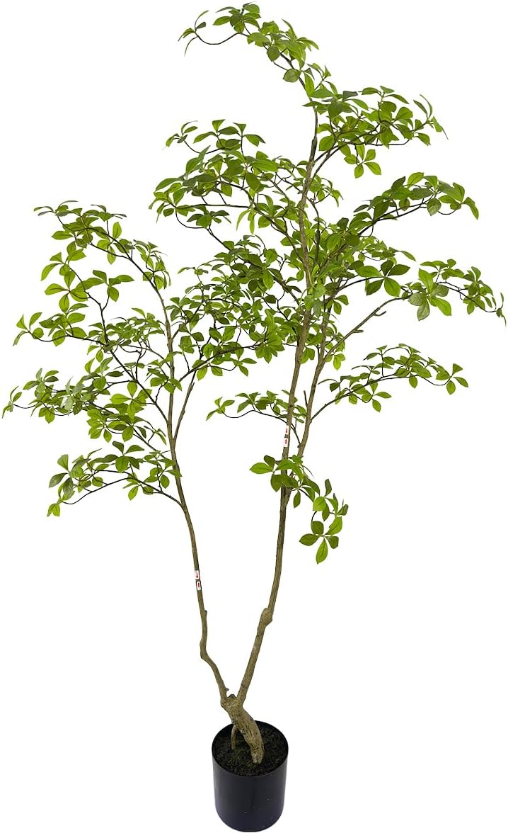 Artificial Gardenia Tree,6ft（1pack） Tall Fake Plants Artificial Mahonia fortunei Plants for Indoor
