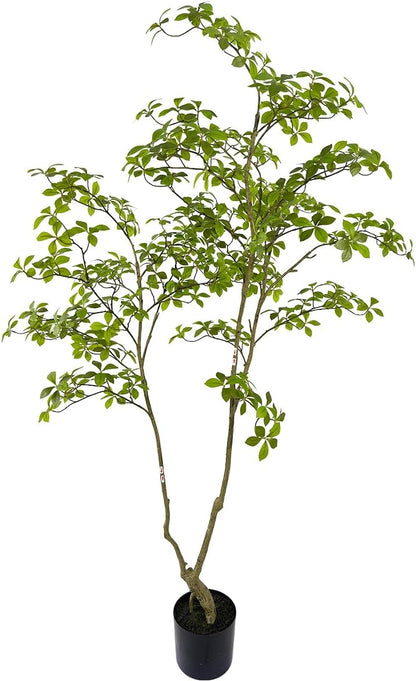 Artificial Gardenia Tree,6ft（1pack） Tall Fake Plants Artificial Mahonia fortunei Plants for Indoor