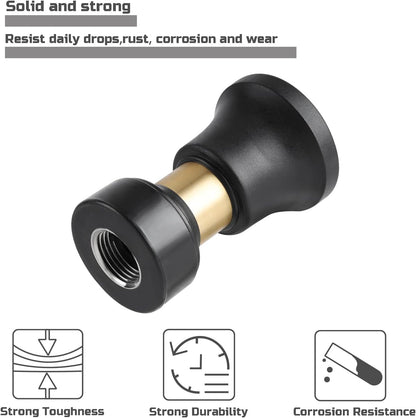 Hose Nozzle, Lichamp 2 Pack Heavy Duty Brass Fireman Style High Power Leak Proof Adjustable Garden