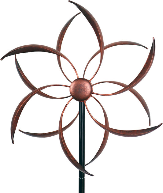 Wind Spinner Outdoor Copper Metal Garden Large Wind Spinners with Dual Kinetic Spinning Blades for