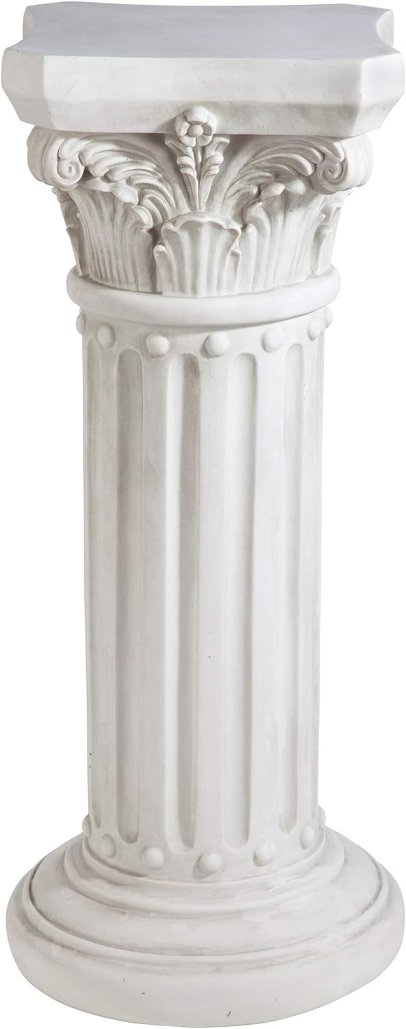 Design Toscano Athena Corinthian Furniture Pedestal Column Plant Stand, 16 Inches Wide, 16 Inches