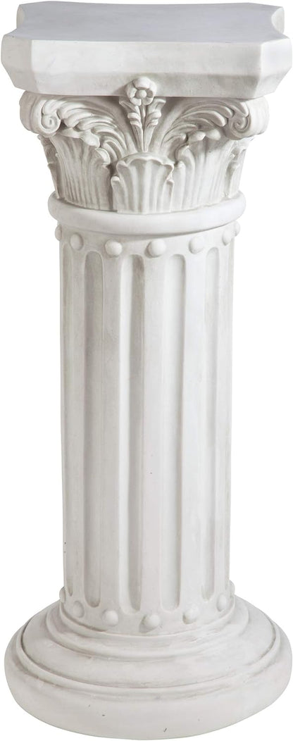 Design Toscano Athena Corinthian Furniture Pedestal Column Plant Stand, 16 Inches Wide, 16 Inches
