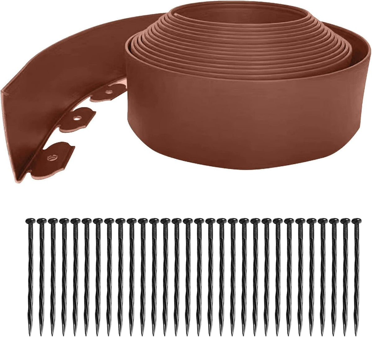 Landscape Edging Kit,33ft Garden Borders Edging Landscape Edging Border【4INCH Hight】 Flexible Lawn