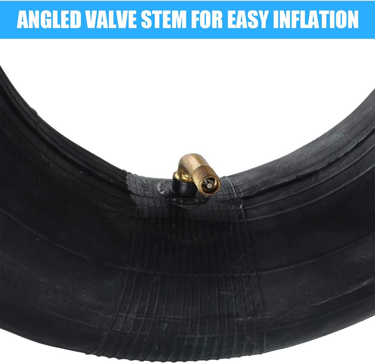 (2 PACK) 4.10/3.50-4 Inner Tube with TR-87 Bent Valve Stem,Replacement for Hand Trucks, Dolly, Lawn