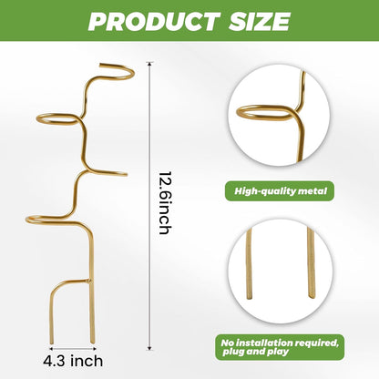 3PCS Indoor Plant Support – Durable Metal Garden Stakes for Monstera, Flowers & Herbs – 12.6 Inch