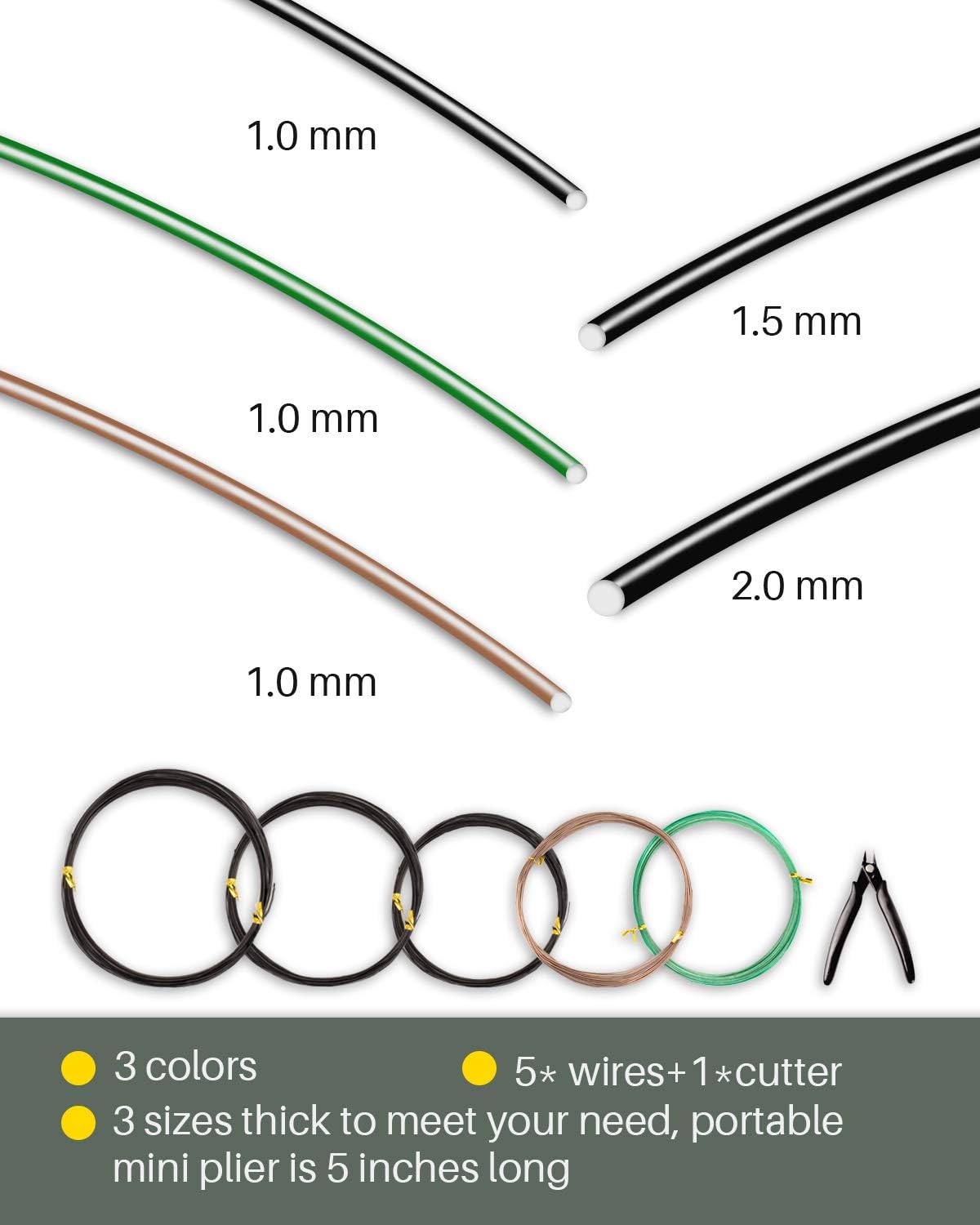 MoHern Bonsai Wire and Bonsai Tool Kit, Total 164 Feet Bonsai Tree Wire for Bonzai Trees Indoor