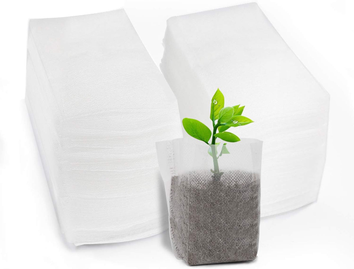 Non-Woven Nursery Bags, 200PCS 5x6 inch Fabric Planter for Plants Tree Seedling, Seed Starting Soil