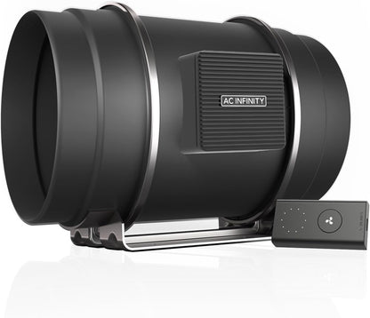 AC Infinity CLOUDLINE S8 PRO, Quiet 8” Inline Duct Fan with 10-Speed Controller, EC-Motor