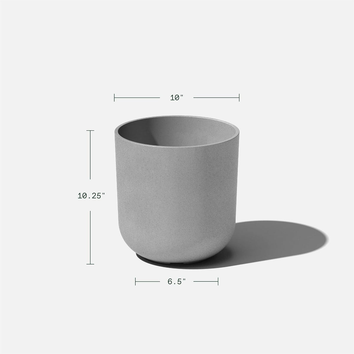 Veradek Round Lima Plastic Planter Pots for Indoor/Outdoor Garden Use, Gray, Suitable for Small to