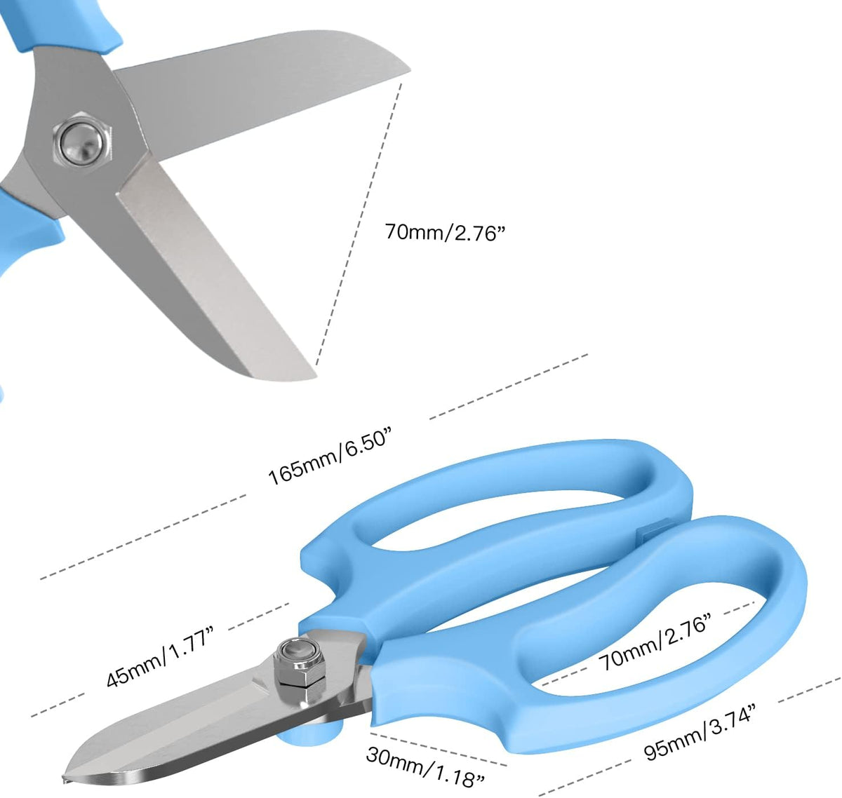 Housolution Flower Scissors, Strong Floral Shears, Premium Steel Garden Pruning Shears Floral