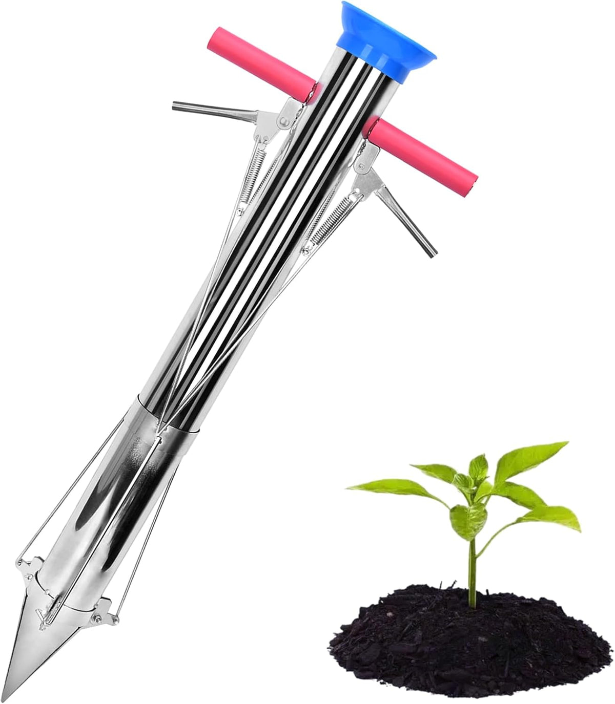AIWFL Seedling Transplanter Long Double Handled Bulb Planter Tools Vegetable Young Plant Manual