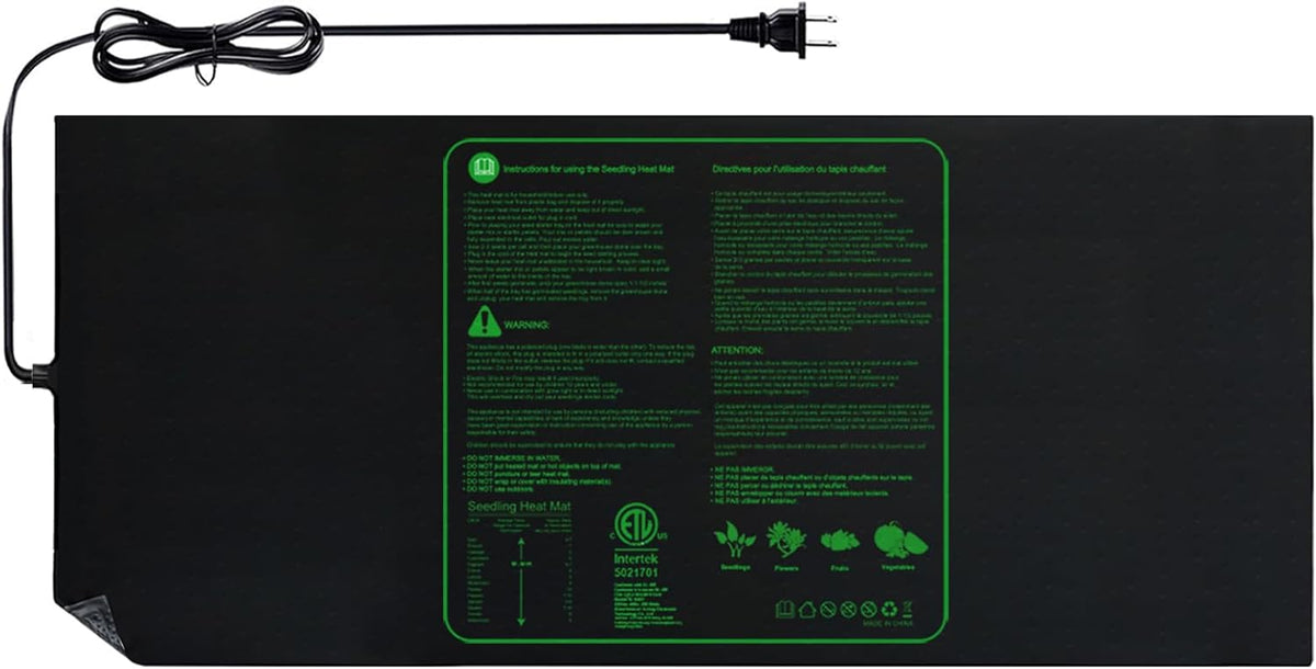 Upgrade 48"x20" Durable Waterproof Seedling Heat Mat with ETL Certified, Warm Hydroponic Heating