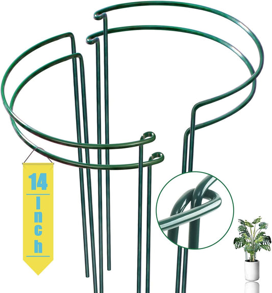 Snake Plant Support Stake - Half Round Peony Stake and Support, Hydrangea Support Cage Ring