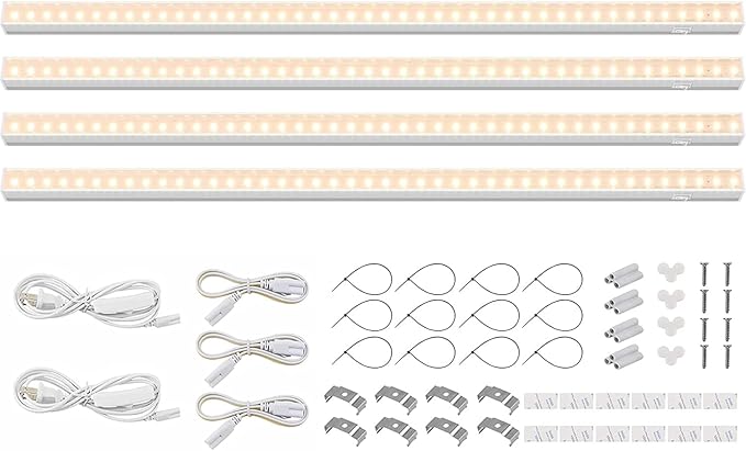 Barrina Grow Lights for Indoor Plants Full Spectrum, 2ft 40W (4 x 10W), T5 Plant Lights for Indoor